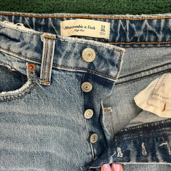 Abercrombie high rise straight leg jeans - Picture 3 of 6